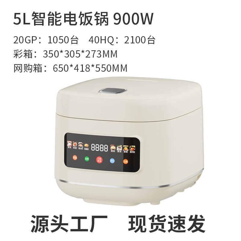 5L智能电饭煲跨境rice cooker柴火饭多功能不粘内胆电饭锅110V220