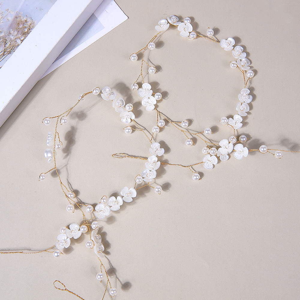 Bride's headwear, wedding accessories, hand-woven pearl hair accessories, clothing accessories, hat accessories, headwear accessories