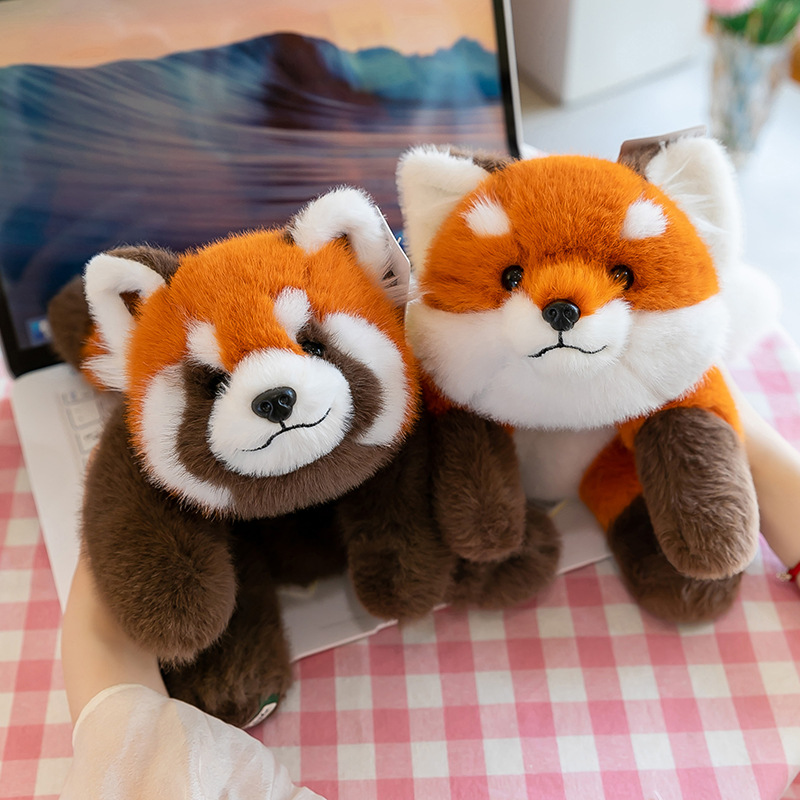 Papa series of cute little raccoon fox plush toys, girls' sleeping pillows, birthday gifts wholesale Specification image