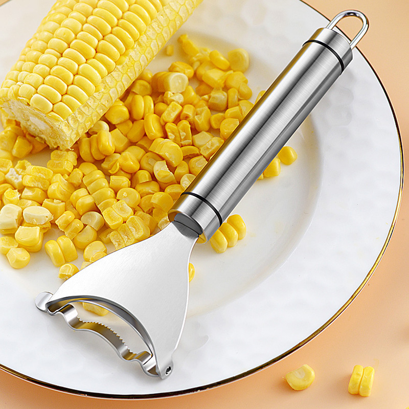 Kitchen corn husker, stainless steel corn grater, household corn husker, manual corn peeler, fruit knife Specification image