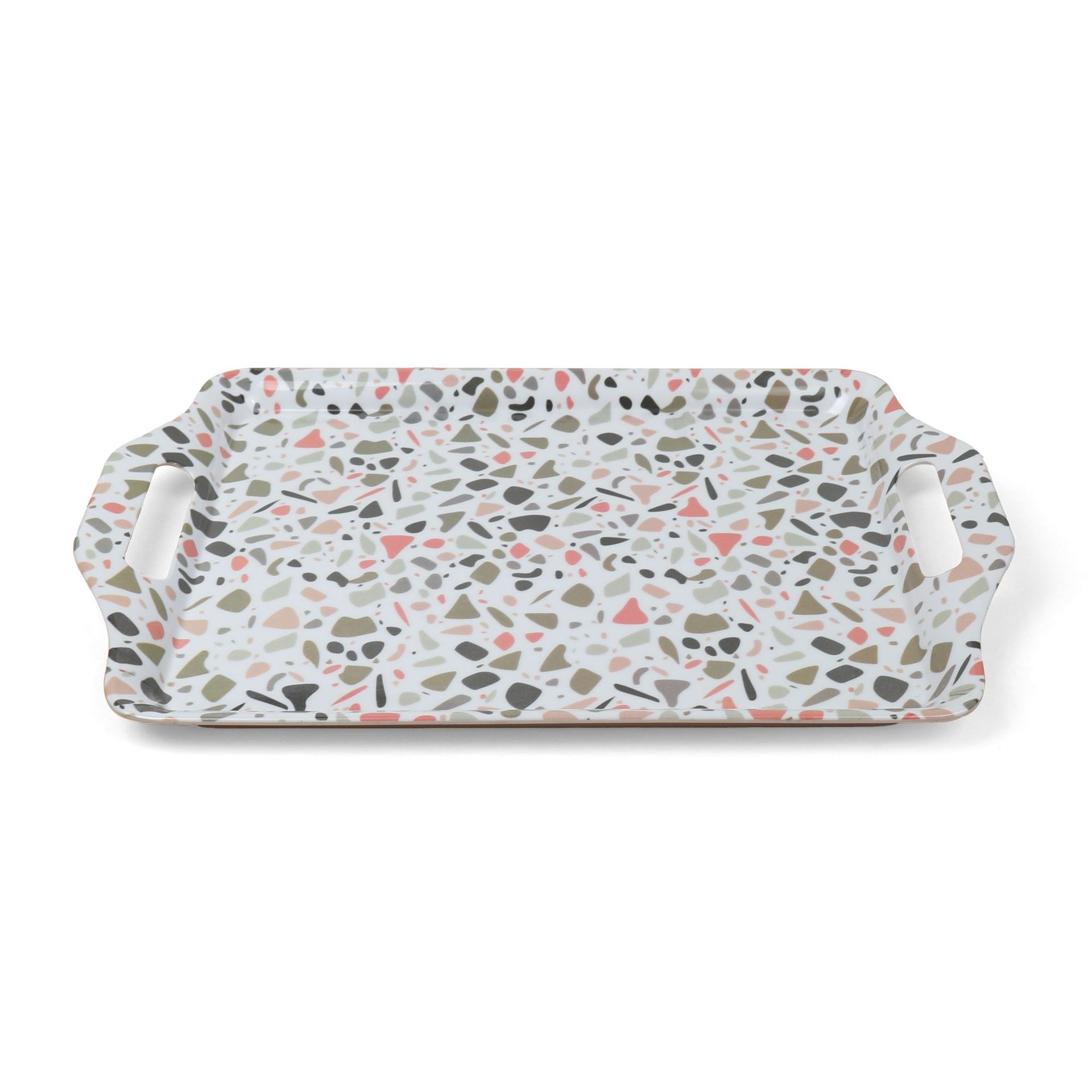 Foreign trade promotion melamine tableware medium-sized tray, imitation porcelain durable fruit tray, tableware daily necessities wholesale tray full figure