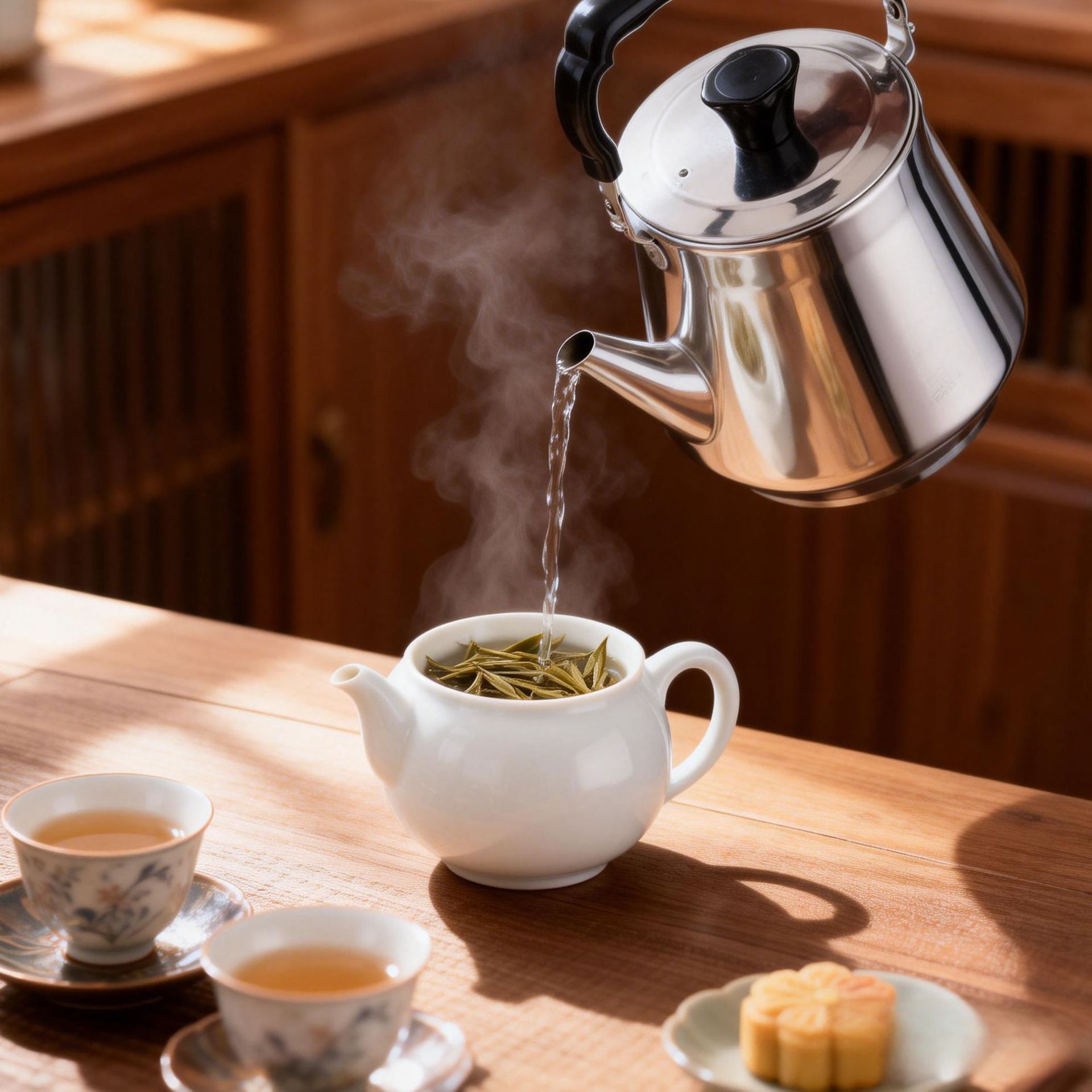 Cross-border stainless steel Lingya kettles, coffee kettles, tea kettles, hotel and restaurant cold kettles, water kettles, and brewing kettles details Picture
