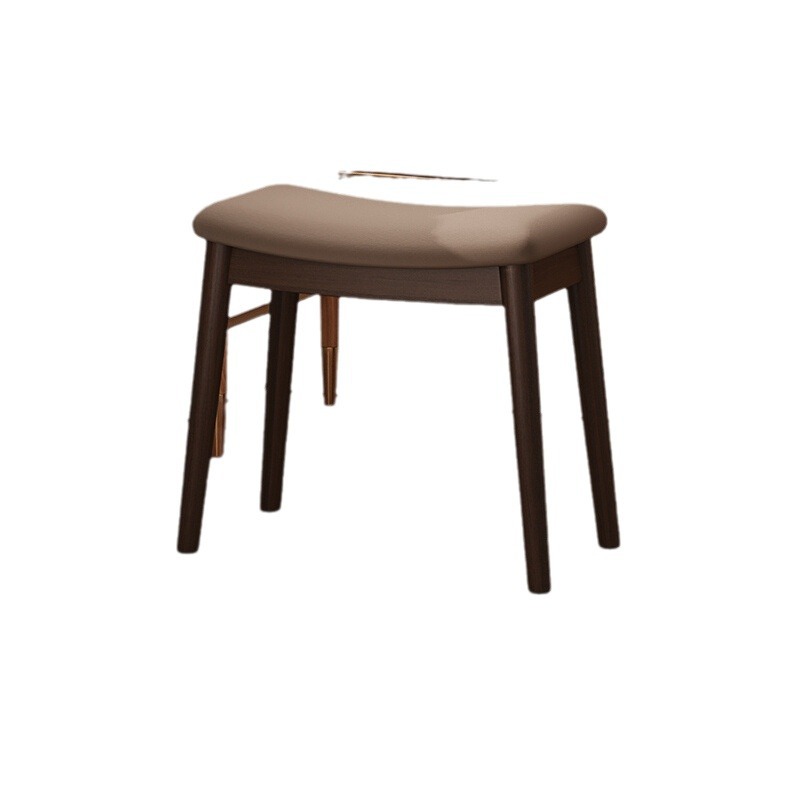 Star Solid wood saddle stool, dressing table, home chair, lady's bedroom, popular makeup chair, low stool, square stool, saddle stool Item Picture