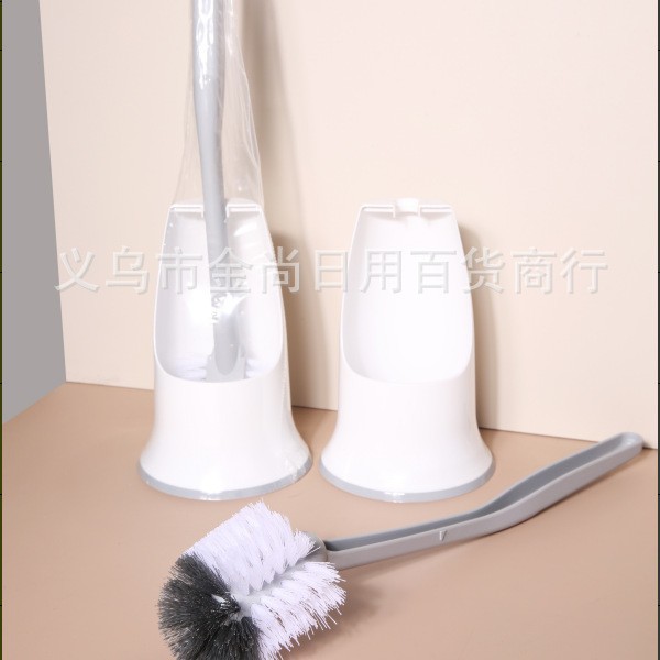 Household toilet cleaning brush, bathroom toilet cleaning brush, no dead corners, long-handled toilet brush set with base