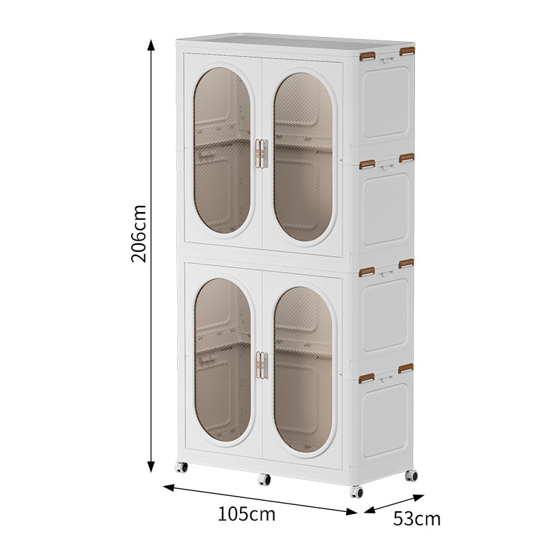 Combination wardrobe, large-sized adult wardrobe, multi-functional folding cabinet without installation, clothes and quilts organization and storage cabinet Item Picture