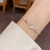 A niche, stylish and versatile diamond-encrusted metal butterfly bracelet, a source manufacturer of women's personalized, light luxury and high-end accessories details Picture