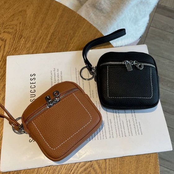 零钱包头层牛皮手拿包日常搭配真皮手腕包跨境热卖口红包2025新款