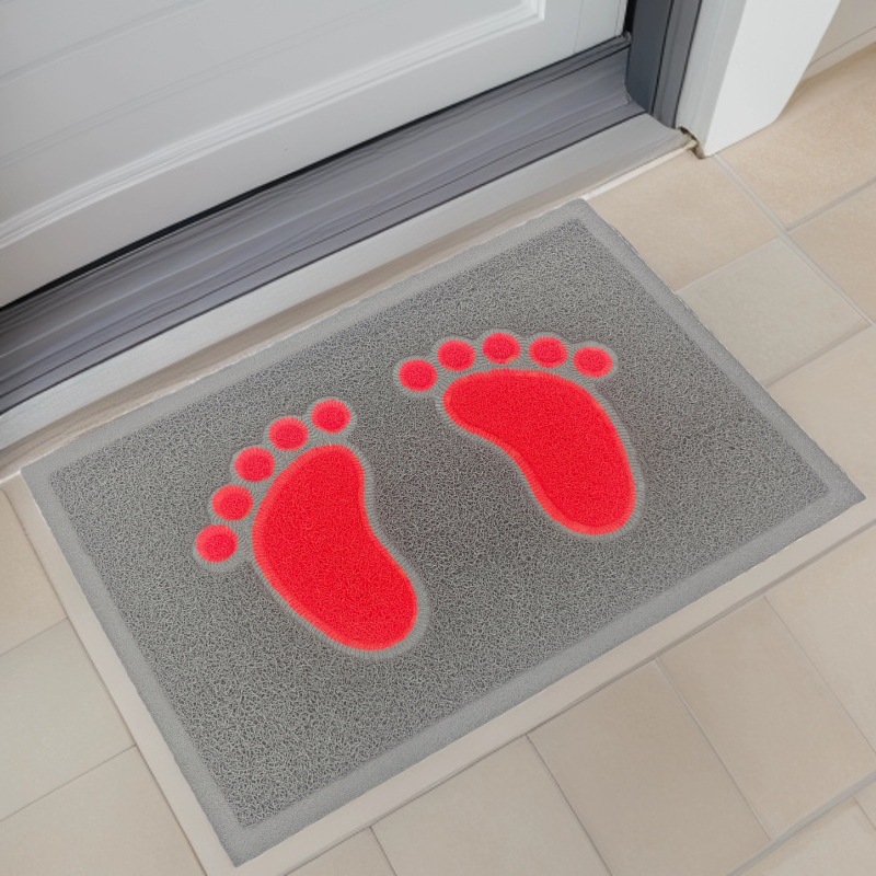 pvc家居地垫地毯防滑垫塑料网防水疏水图案垫制厂家直供