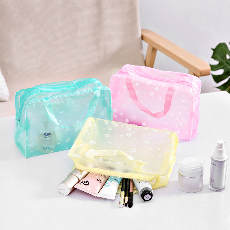Floral travel toiletry bag, cosmetics storage, toiletry bag with printed patterns, portable bath products storage bag