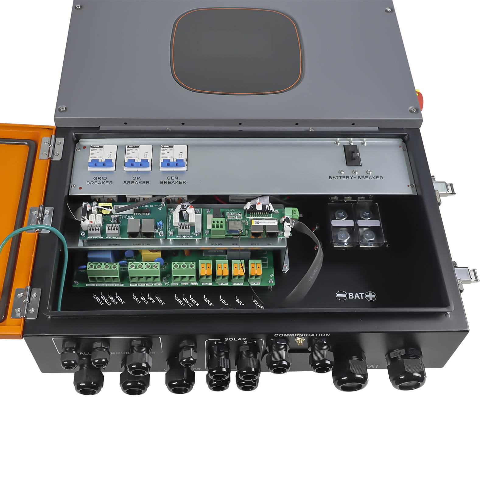 The new 12KW American standard 110/220V split-phase solar inverter, an integrated off-grid and grid-connected reverse control machine, is a cross-border bestseller details Picture