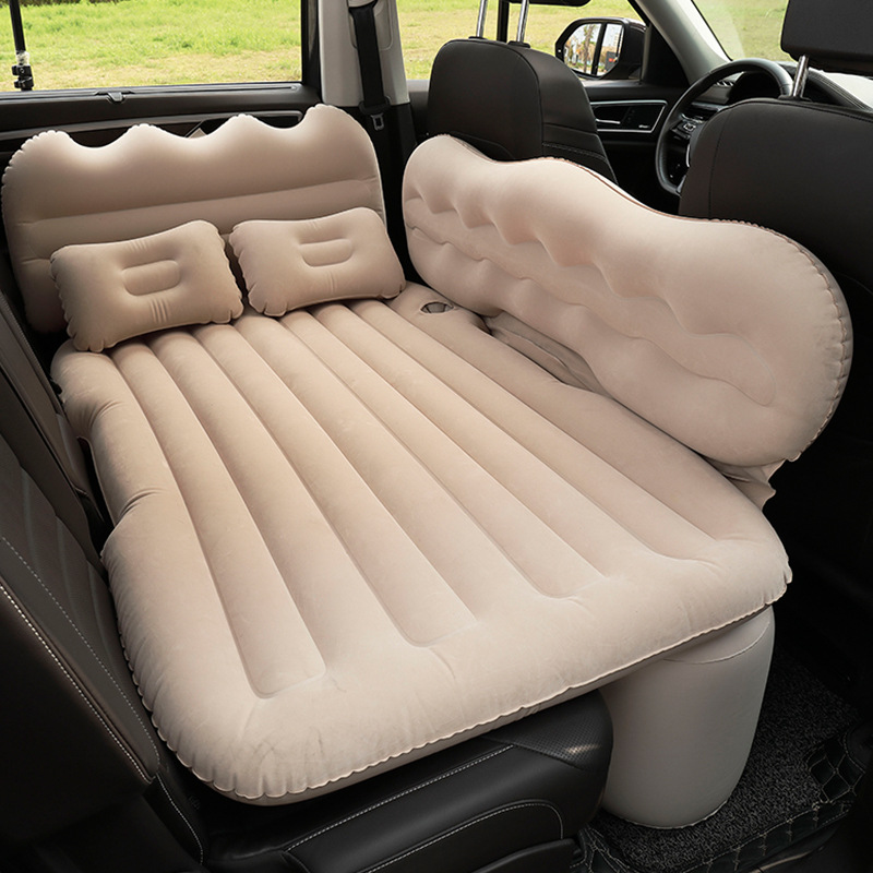 Car inflatable bed, flocking car inflatable mattress, rear car middle bed, easy to store and fold, car inflatable travel