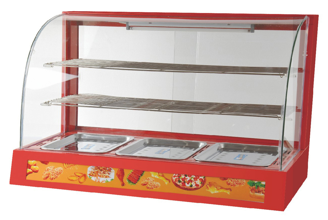Commercial insulated cabinets, heating constant temperature boxes, chestnut egg tarts, bread and French fries, glass cooked food cabinets, small food display cabinets Application Scenario