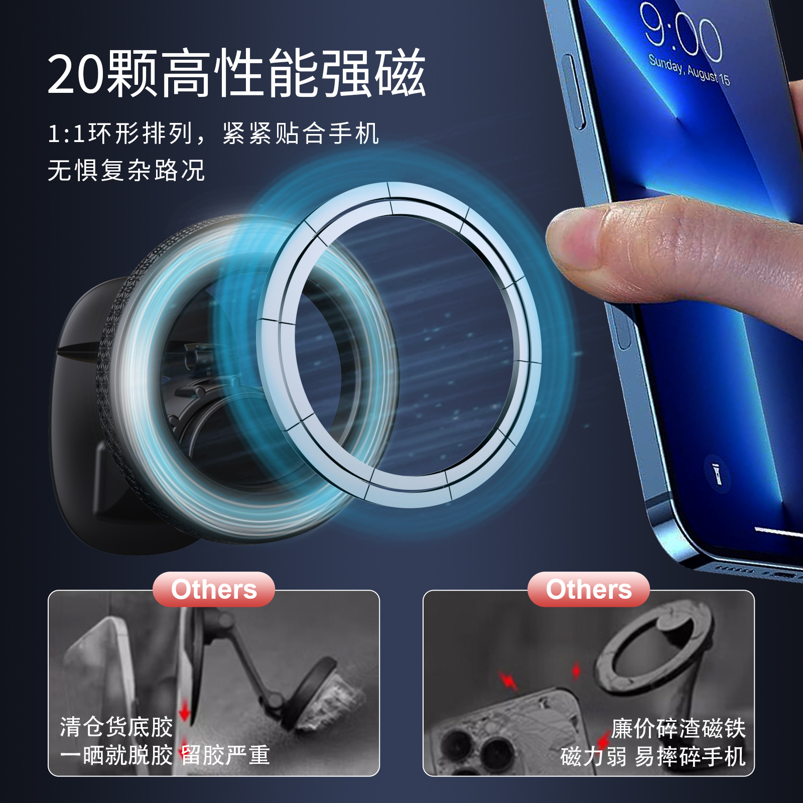 车载手机支架实物图