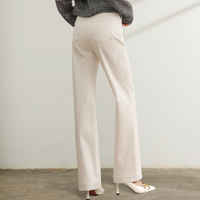 Venta directa de fábrica nuevo estilo gao calidad cuatro lados flaco jeans mujeres off-white casual suelto pantalones cortos Specification image