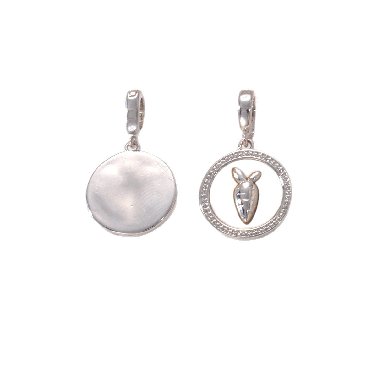 Copper-plated 18k gold pearl necklace pendant with white shell and carrot tag, high-end DIY jewelry accessory Item Picture