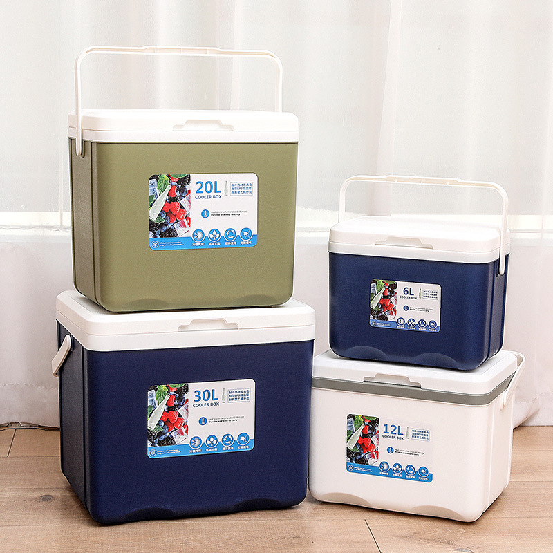Insulated box, commercial food preservation and cold preservation for street vendors, portable ice bucket, convenient vehicle-mounted outdoor camping and picnic refrigeration box details Picture