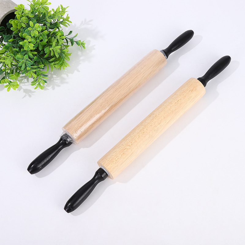 Rubber wood baking tools, rolling pins, handles, paint, kitchen household, dumpling wrappers, rollers, rolling pins wholesale Item Picture