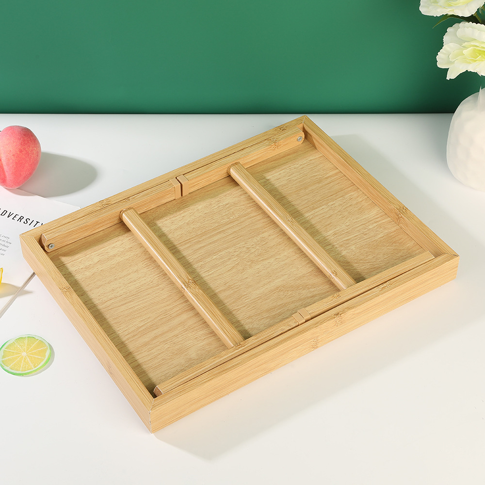 Multi-functional folding dining table, lazy bamboo tray for home bedroom bed, mini simple computer desk for living room balcony Specification image