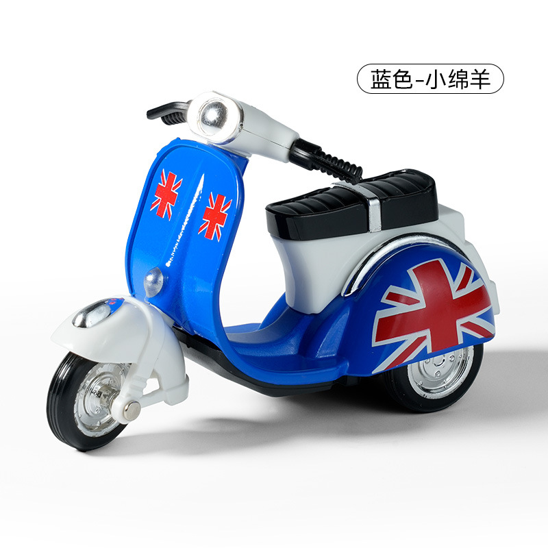 Wholesale of cross-border Q-version alloy rebound little sheep model car ornaments, toys, cute motorcycle keychains and pendants Application Scenario
