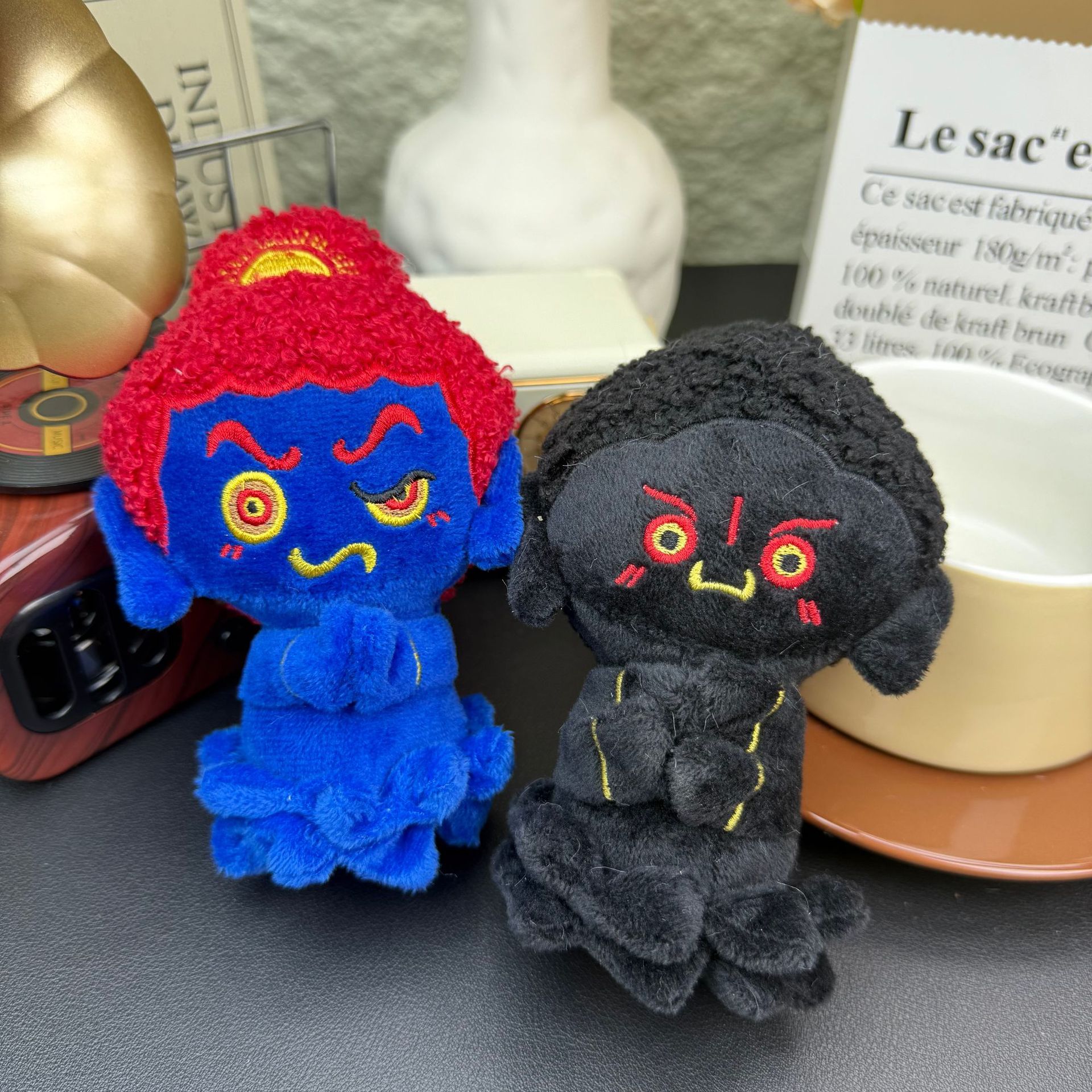 Buddha Xiaoban Lotus Small Buddha Bag Pendant, car pendant, Shanxi Datong cultural and Creative souvenir pendant, plush toy doll details Picture