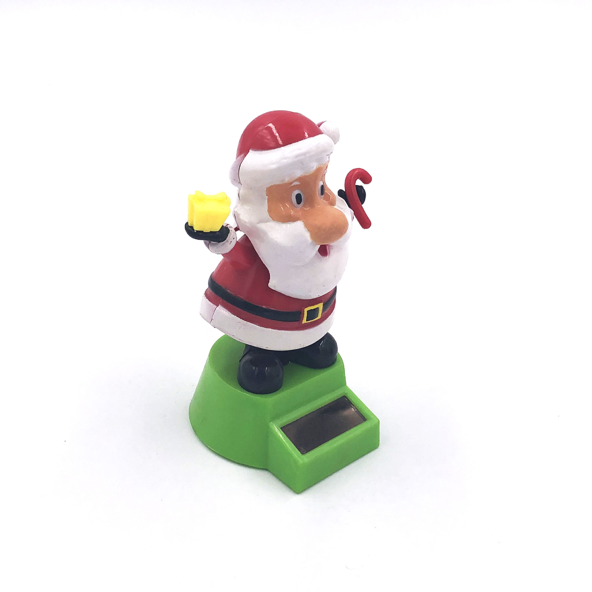 Santa Claus solar figurine, shaking head doll, walking stick, Christmas car heating, can swing, sample available Specification image