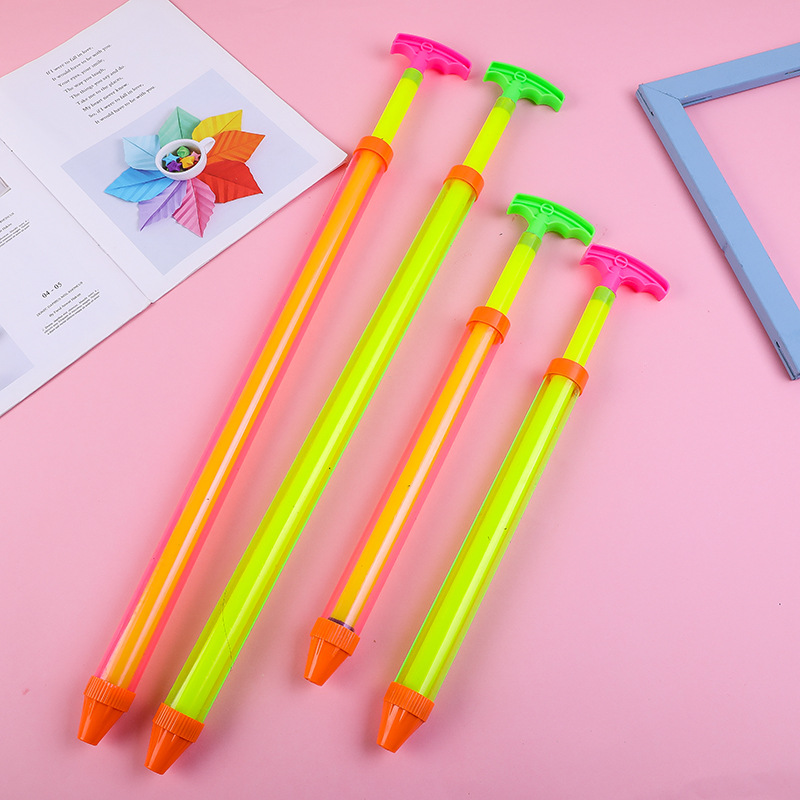 43 cm single-tube water gun, pull-out water gun, syringe water gun, children's water play, children's toy water cannon details Picture