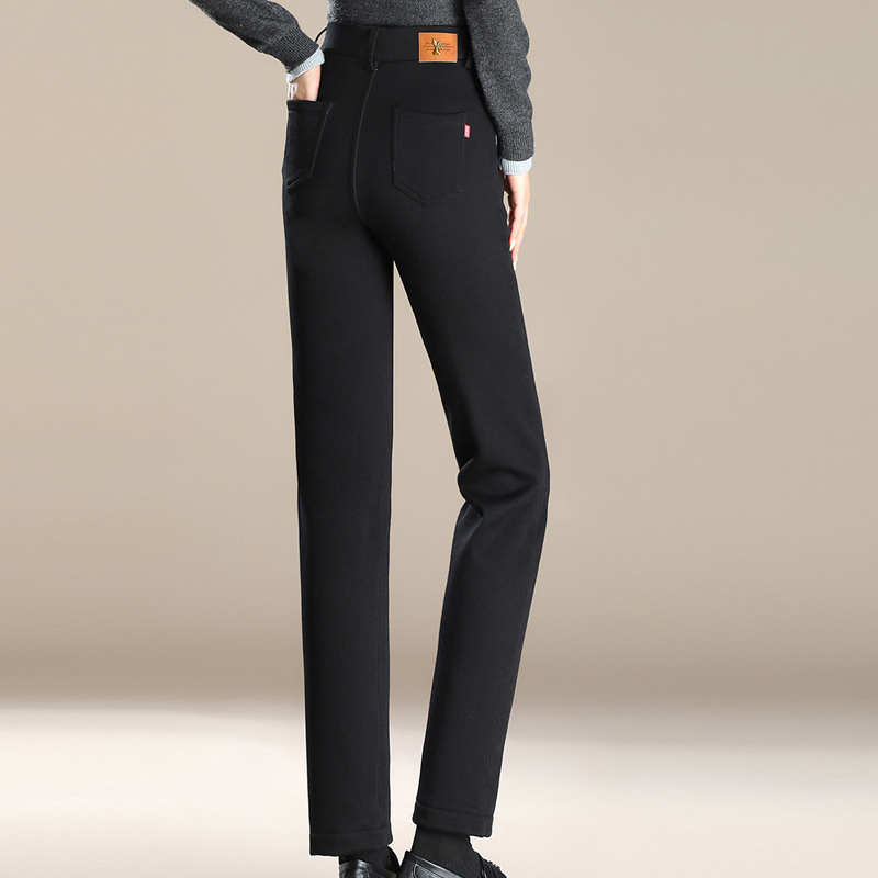 牛仔裤直筒裤新款修身高腰九分裤窄版直筒弹力牛仔裤