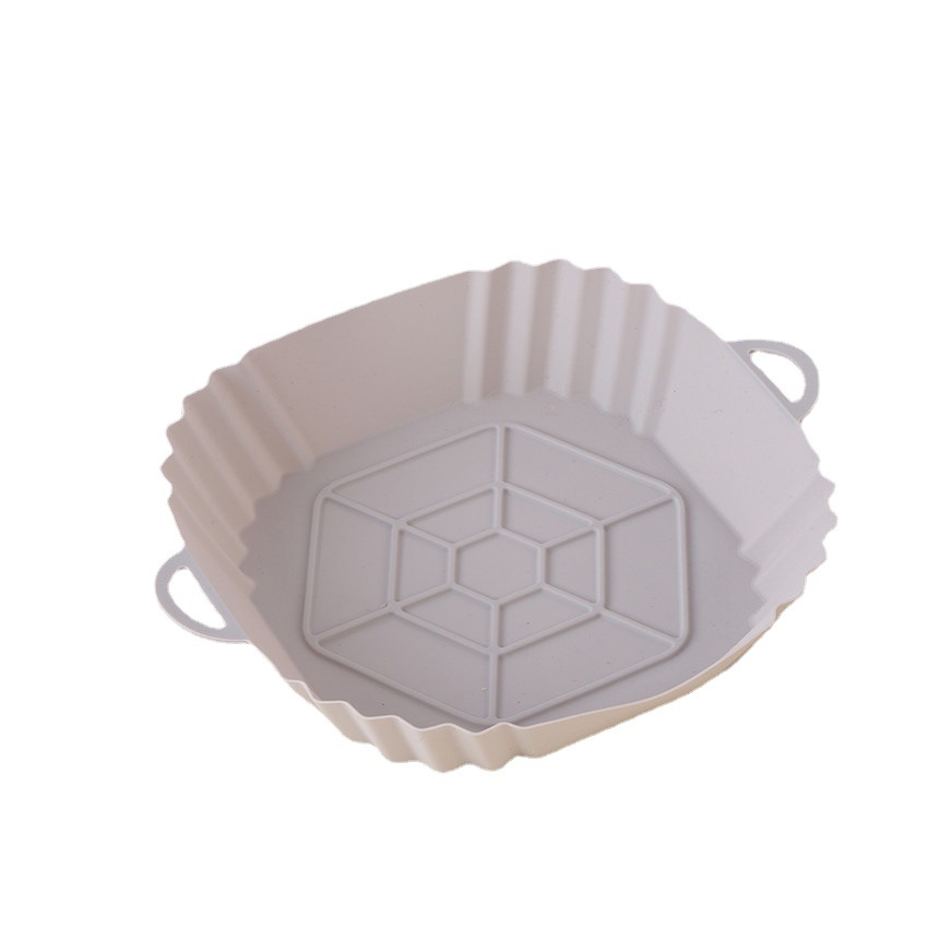 新款空气炸锅硅胶烤盘Airfryersiliconepot空气炸锅硅胶烤盘垫白底实物图