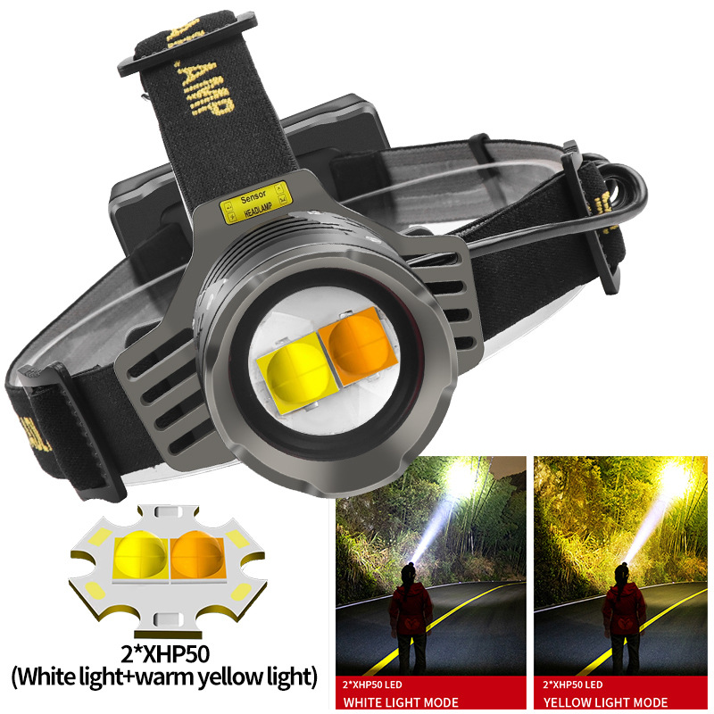 Crossover nuevo XHP360 multi fuente de luz 2*XHP50 sensor de luz frontal 30W luz frontal láser blanco 1 sección 26650 luz frontal Application Scenario
