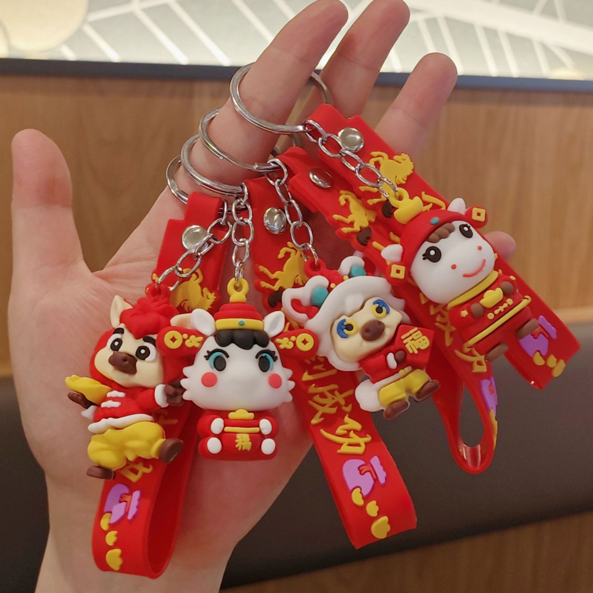 钥匙扣/亚克力钥匙扣/钥匙扣玻璃/拉布布/可爱钥匙扣挂件产品图