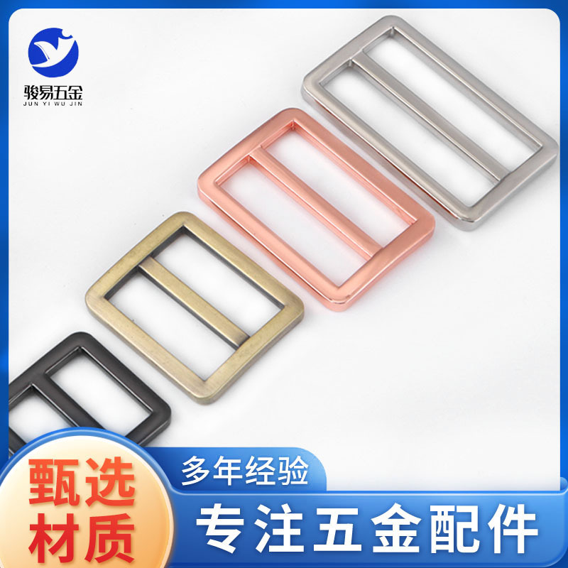 Metal Japanese character buckle, alloy three-level adjustable buckle, luggage, pet collar, hardware accessories in stock for wholesale Specification drawing