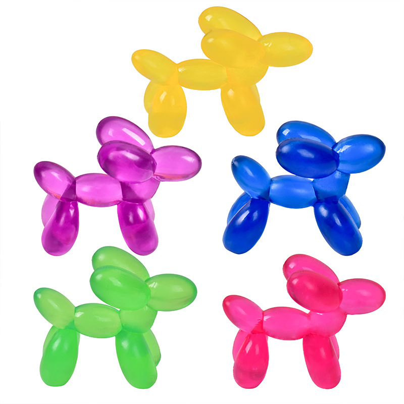 Cross-border Amazon bestseller tpr soft rubber Kneading Fun Creative Balloon Dog Solid high-elasticity stretching and stress-relieving toy Specification image