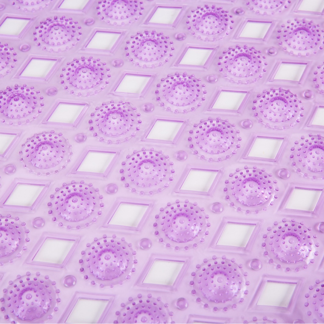 浴室垫Z-01/02透色实色菱形点圆珠洗澡垫按摩防滑垫吸盘卫浴脚垫