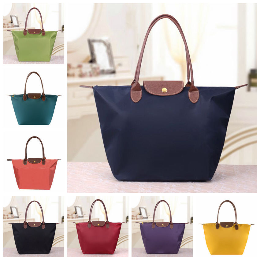 In-stock cross-border Oxford cloth foldable large-capacity dumpling bag handbag, single-shoulder bag, large bag, women's bag shopping bag details Picture