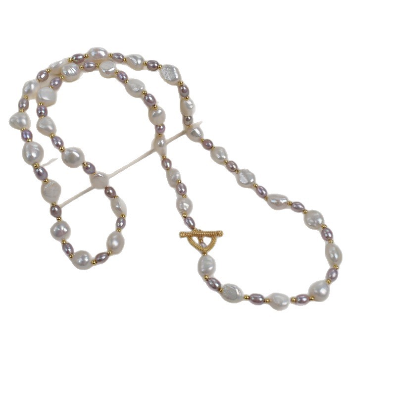 68cm natural freshwater pearl autumn and winter sweater chain, Baroque irregular pearl long necklace Item Picture