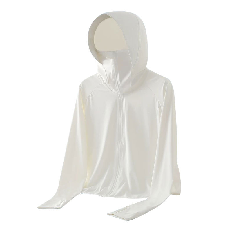 Summer outdoor cool sun-protective clothing for women 2025 New design Loose, breathable, thin hooded sun-protective jacket Item Picture