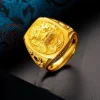2020 Innovative Cross-border Powerful Dragon Head Ring, Vietnam Nansha Gold Jewelry, Brass Gold-plated men's Fine Ring details Picture