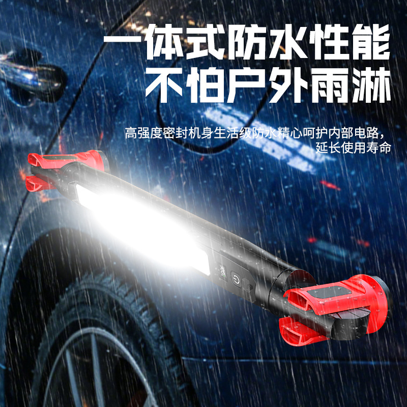 Cross-border COB auto repair lamp charging work light, auto repair ultra-bright magnetic adsorption multi-light source with hook light, multi-functional magnetic clamp work light Specification image