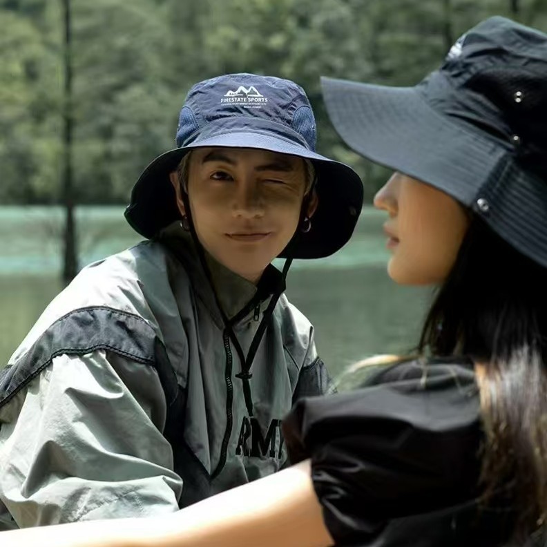 Mountain camping men's summer sun hats, hiking sun protection, outdoor mountain climbing UV protection women's fisherman hats, fishing hats Specification image