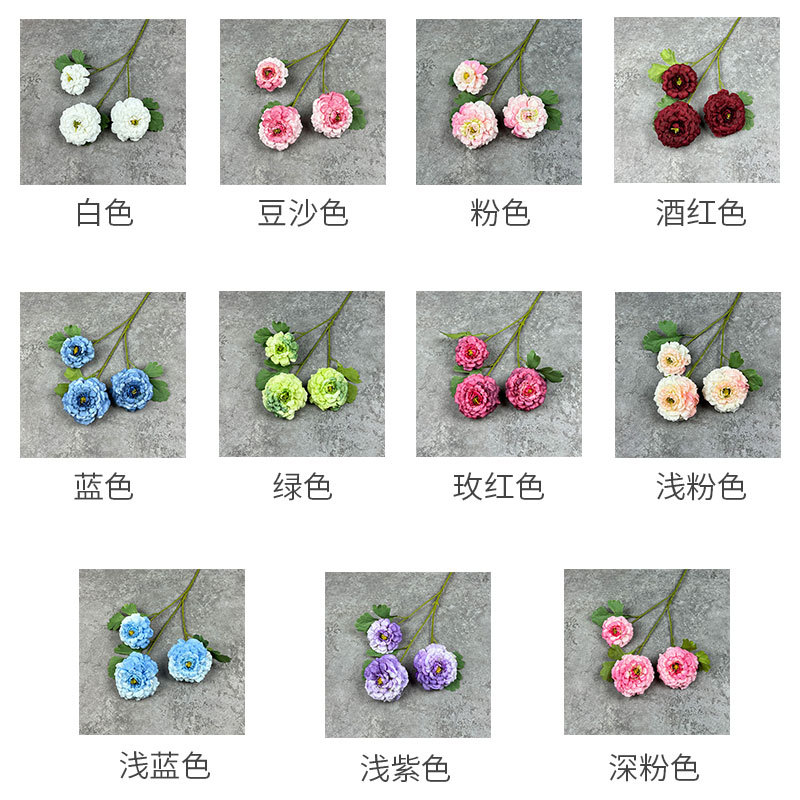 仿真花DIY发饰配件/假花/5朵塑膠花/仿真花/假花批发细节图