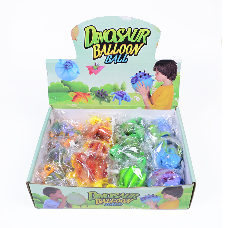 Amazon's best-selling creative and unique toys, TPR, inflatable animal release toys, inflatable dinosaur bouncy balls, cute and unique dinosaur simulation stress-relieving toys, factory direct sales Item Picture