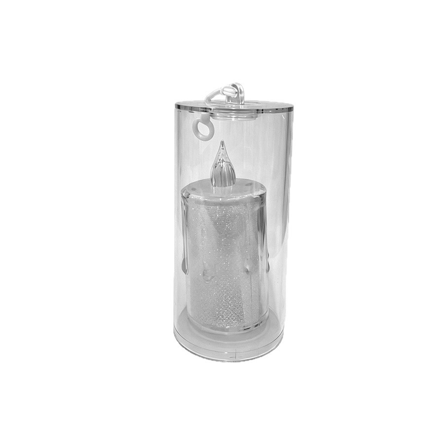 2026 new style transparent electronic candle lamp bottom tray Christmas led wholesale transparent small tea wax proposal decoration Item Picture