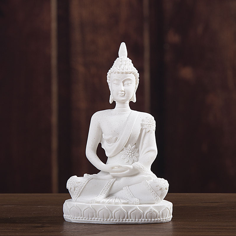 Creative handicrafts, Southeast Asian sandstone sitting Buddha, resin ornaments, sculptures, home decoration displays, craft gifts Application Scenario