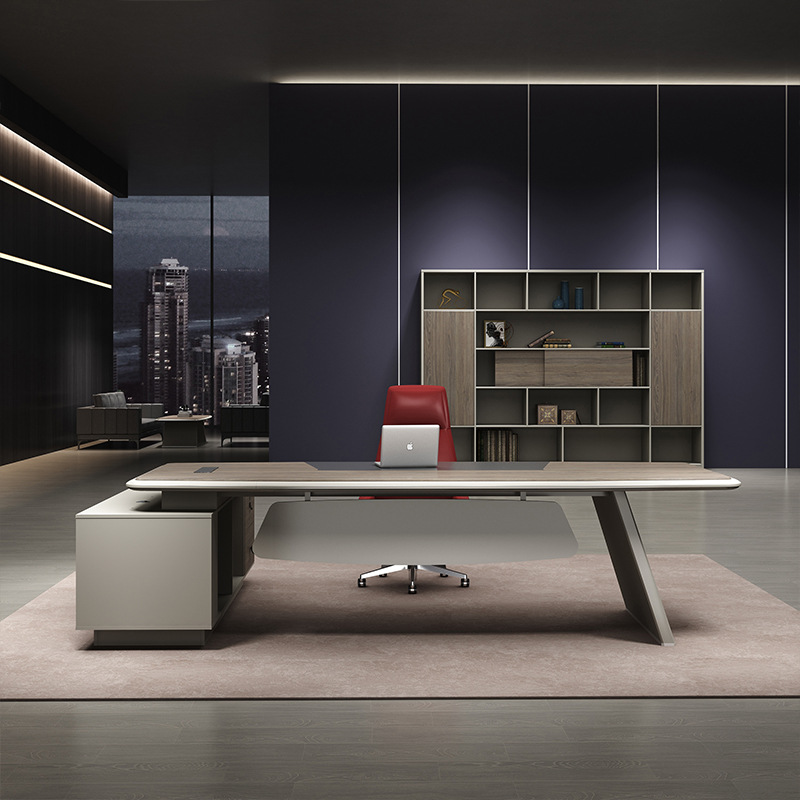 星辰简约现代大班台董事长轻奢办公桌办公室经理主管桌子椅组合