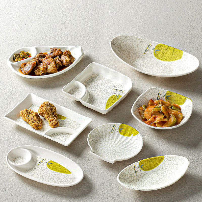 A5密胺餐具盘子商用仿瓷酒吧KTV油炸小吃盘仿瓷创意小菜盘凉菜盘产品图