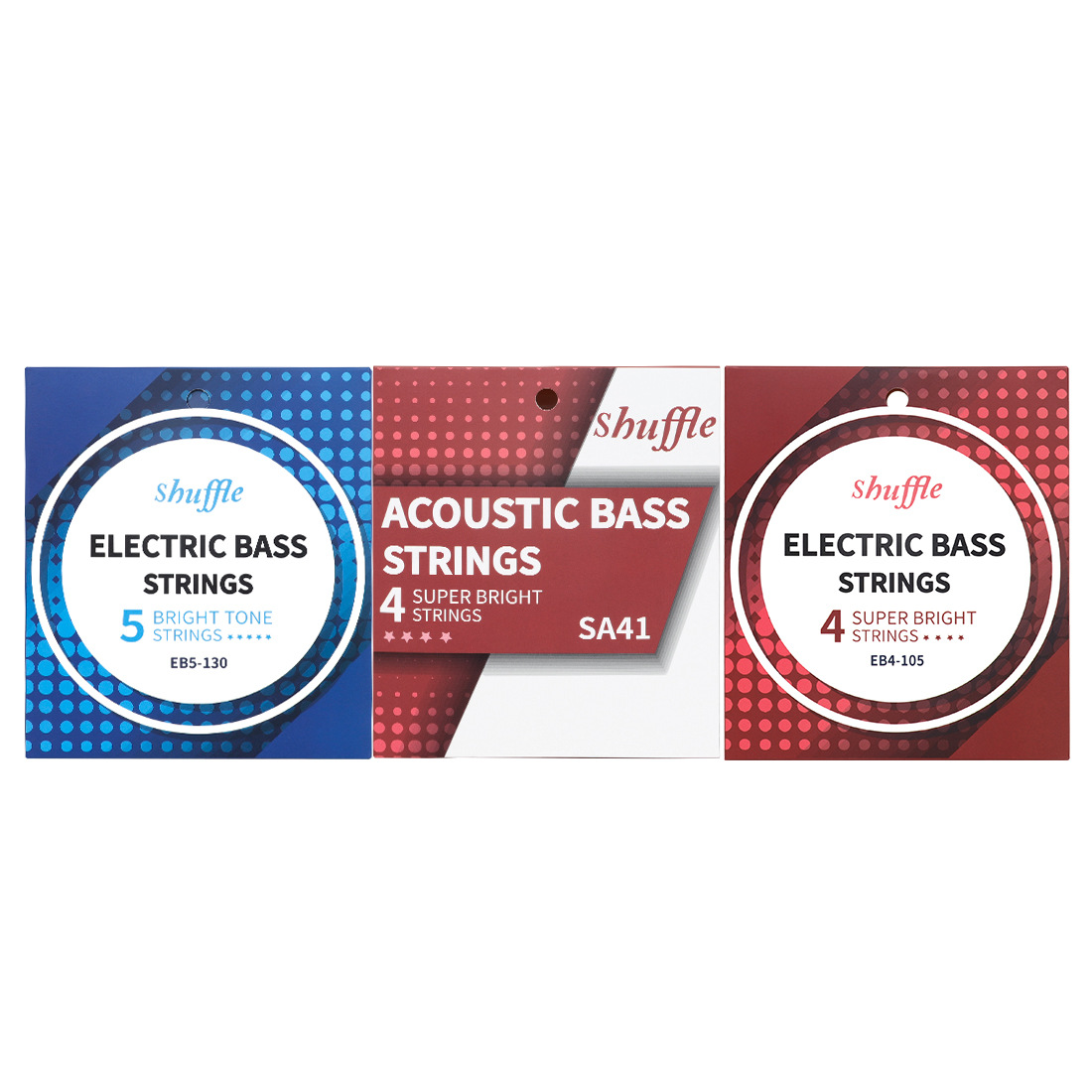 Shuffle电贝斯琴弦覆膜电贝司琴弦木贝斯套弦bass防锈贝司弦批发