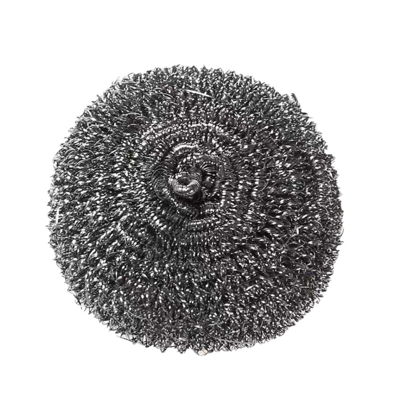 钢丝球外贸去污清洁球餐具除锈去垢钢丝球多规格去油污钢丝刷白底实物图