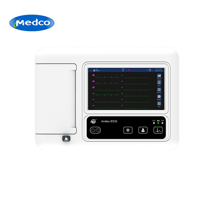 外贸专供iECG-03A三通道心电图机便携式小型可打印医用心电图机