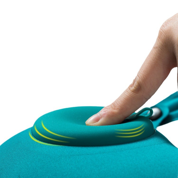 按压充气u型枕护颈枕旅行神器脖子折叠便携植绒吹气旅游枕头u形枕详情图5