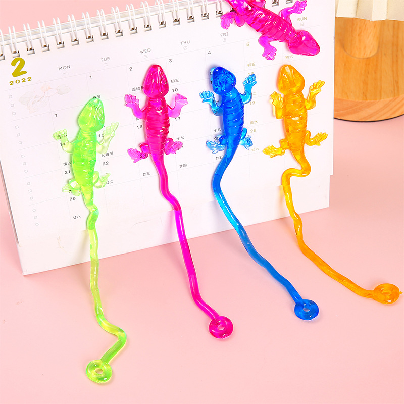 Sticky gecko climbing walls, sticky gecko toys, sticky hands, teasing children's small toys, stress-relieving cross-border supply sources details Picture
